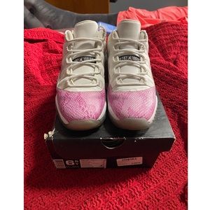Jordan Pink Snakeskin 11’s